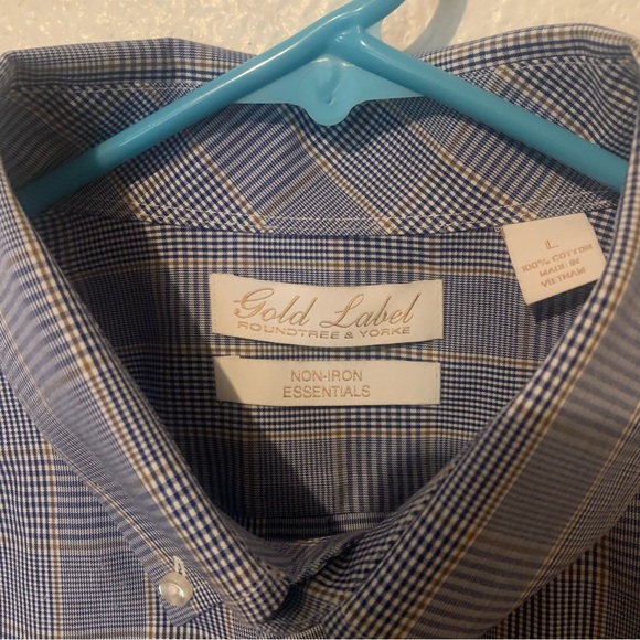 Men’s Roundtree & Yorke Gold Label Button Up Shirt NWT - Picture 6 of 8